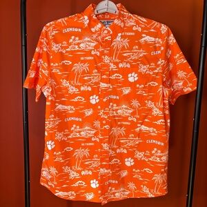 Reyn Spooner Clemson Orange Hawaiian Men's Shirt